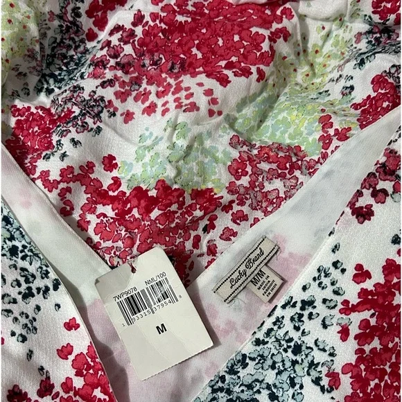 NWOT Luck Brand Flowy Floral Maxi Dress w/ Cinched Waist Size Medium - Picture 4 of 4